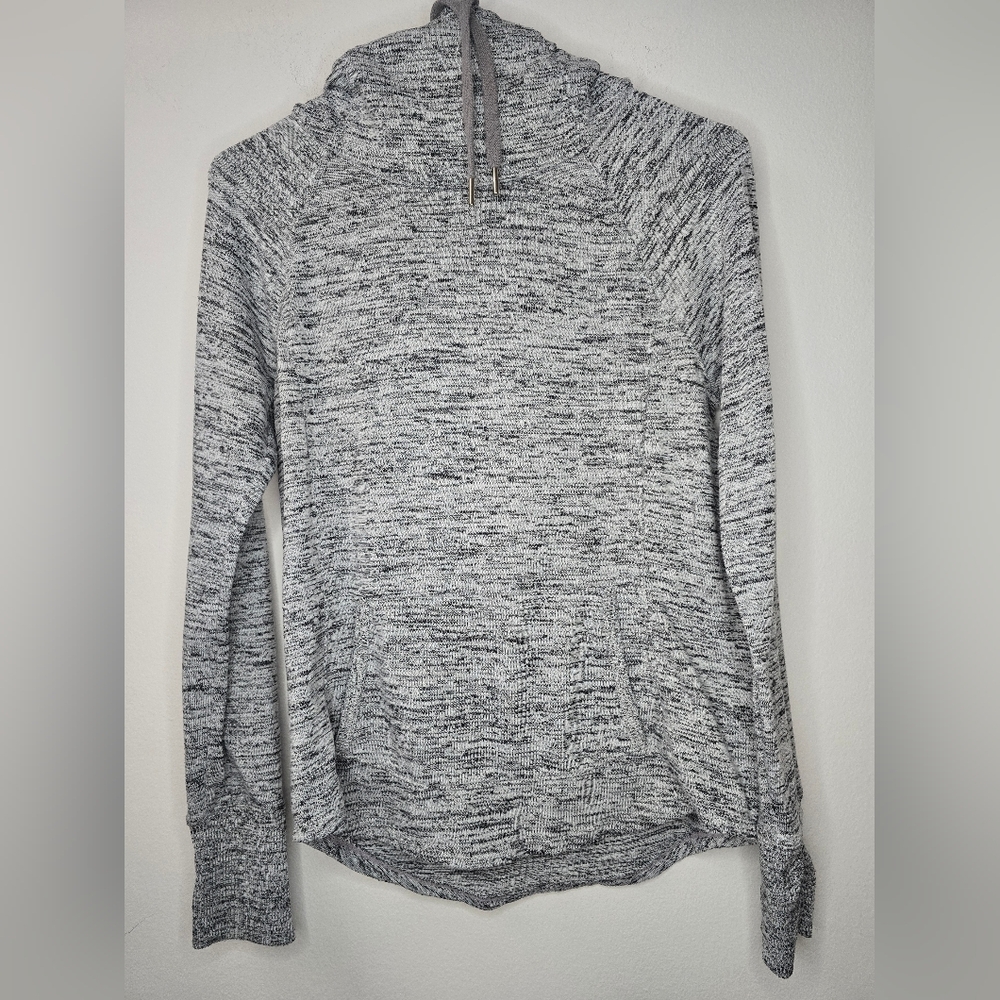 Athleta Gray Cowl Neck Techie Hoodie Sweatshirt Size XS